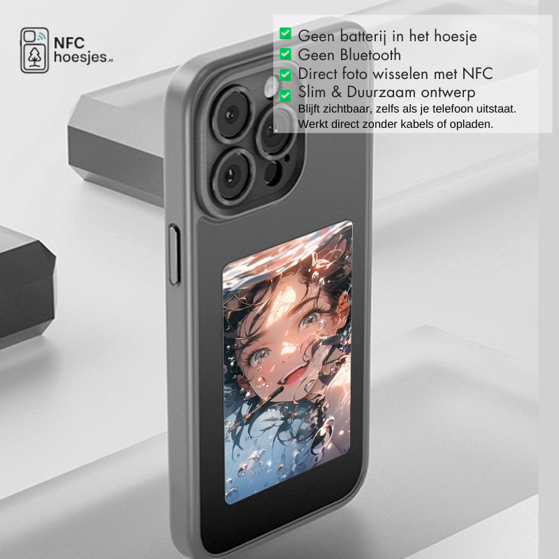 NFC Telefoonhoesje met E‑Ink scherm