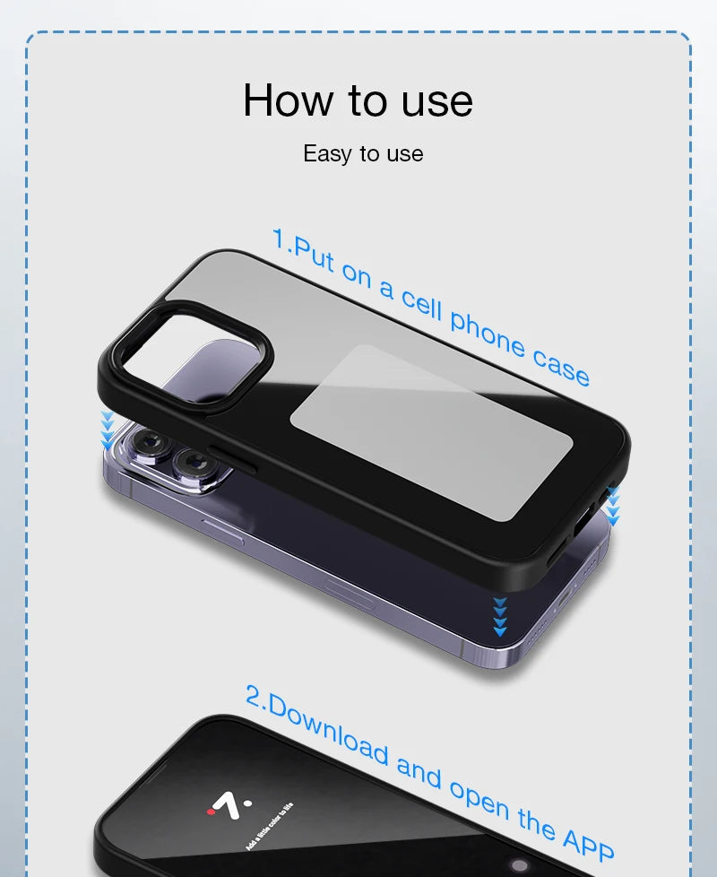 NFC Smart E-ink Screen Phone Case For IPhone 16 15 14 13 12 11 Pro Max DIY Photo Anime Characters Boy Girl Silicone Phone Cover