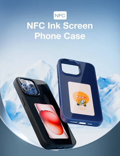 NFC Smart E-ink Screen Phone Case For IPhone 16 15 14 13 12 11 Pro Max DIY Photo Anime Characters Boy Girl Silicone Phone Cover